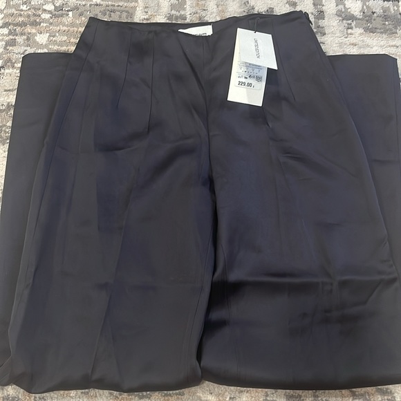 =Massimo‎ Dutti STRAIGHT NAVY BLUE SATIN TROUSERS NAVY BLUE
/ Ref. 5019/555 - Picture 4 of 6